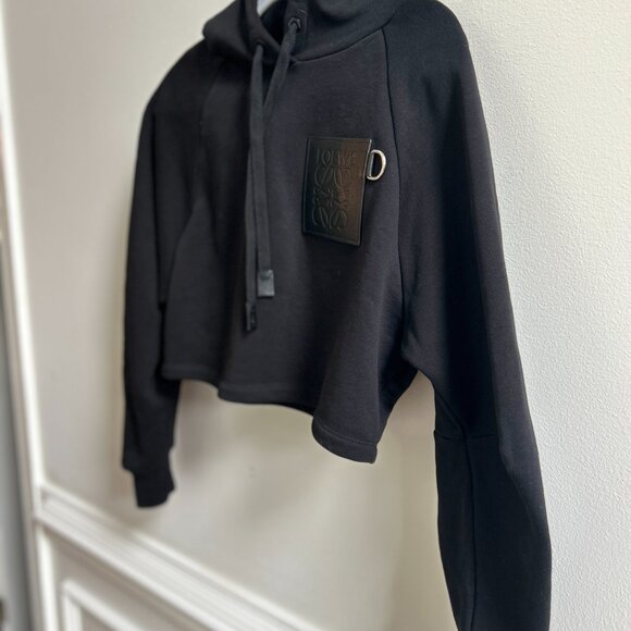 LOEWE Black Leather Patch Hoodie XS Excellent condition - Picture 6 of 10